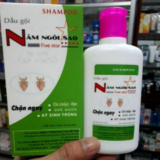 DẦU GỘI DIỆT CHÍ & DIỆT LUÔN TRỨNG CHÍ NĂM NGÔI SAO 60ML HIỆU QUẢ NHANH