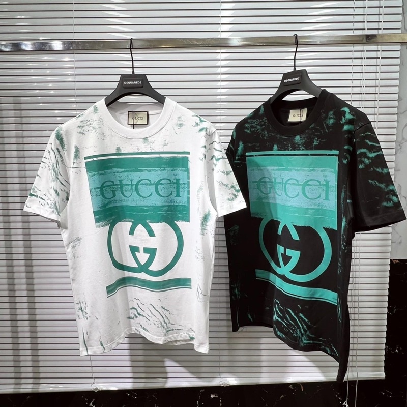 Áo Thun Nam Gucci cổ tròn chất thun Cotton 100% hình in ép nhiệt cao cấp