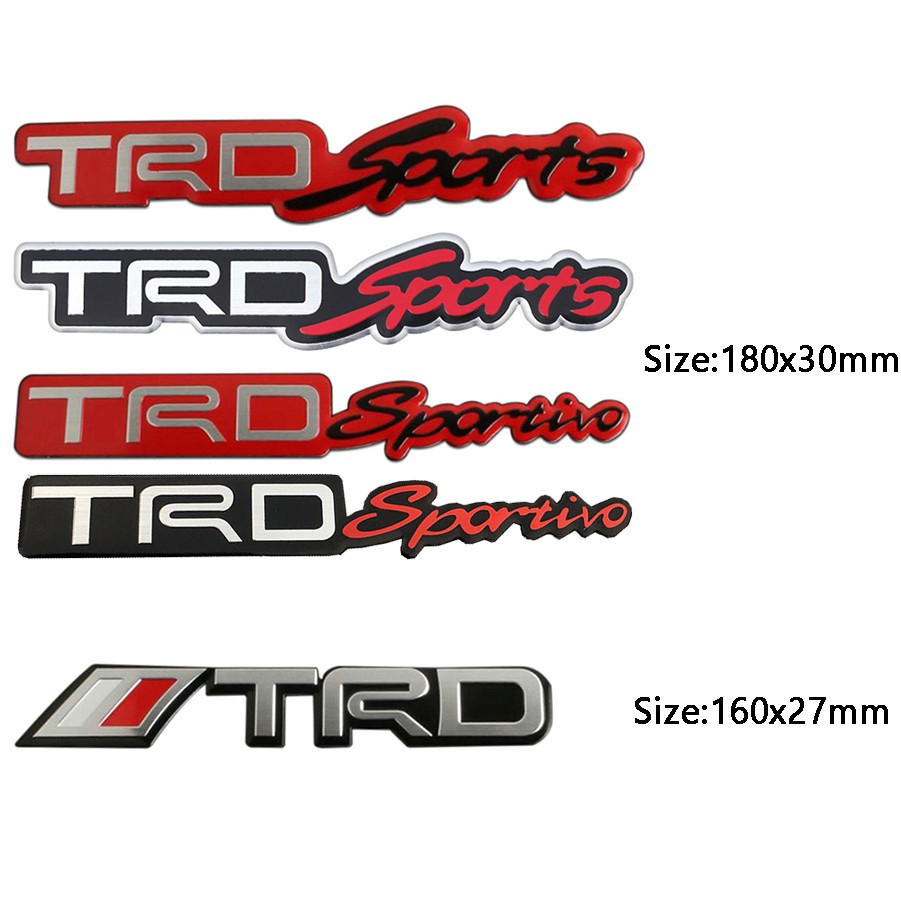 Miếng dán chữ trang trí xe hơi Toyota Avensis Auris Hilux Reiz Trd