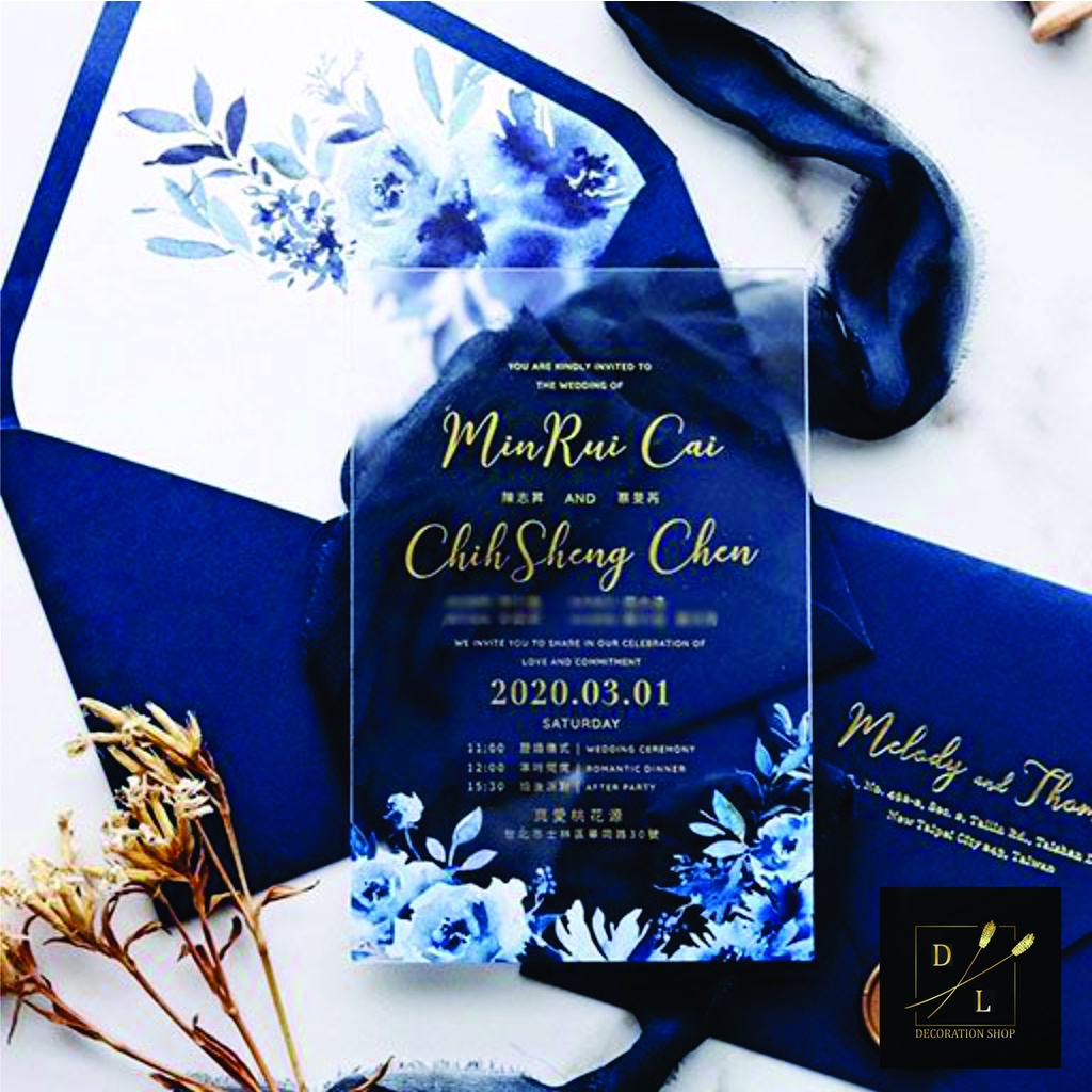 Thiệp cưới cao cấp, sang trọng bằng mica,nhựa acrylic