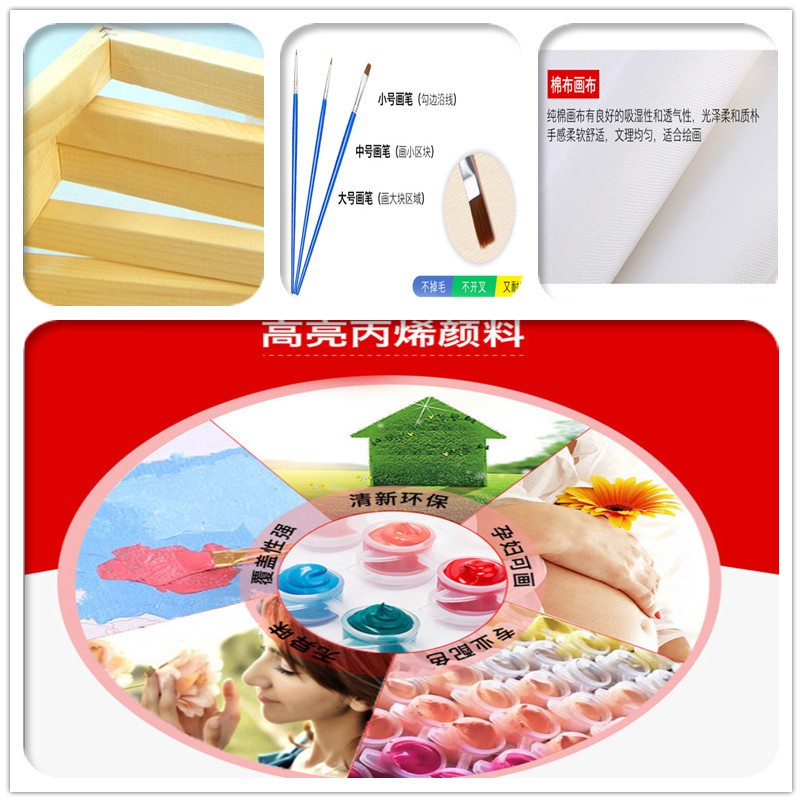 Tranh Sơn Dầu DIY 40*50Cm Hình Siêu Anh Hùng