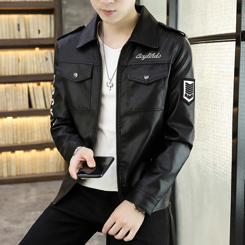 Áo khoác bomber chất liệu da thời trang nam tính