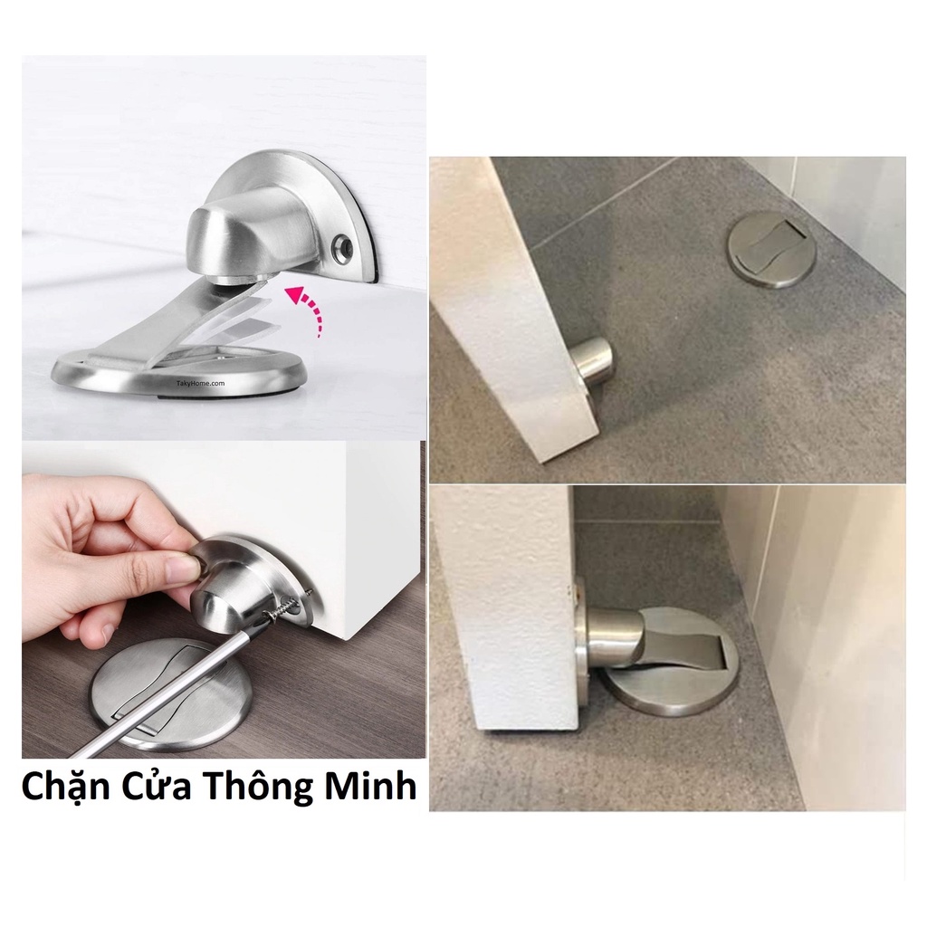 Chặn Cửa Thông Minh, Hít Nam Châm, Chống Va Đập Cửa Phòng, Sử Dụng Miếng 3M Chắc Chắn. Phụ Kiện Home 1400