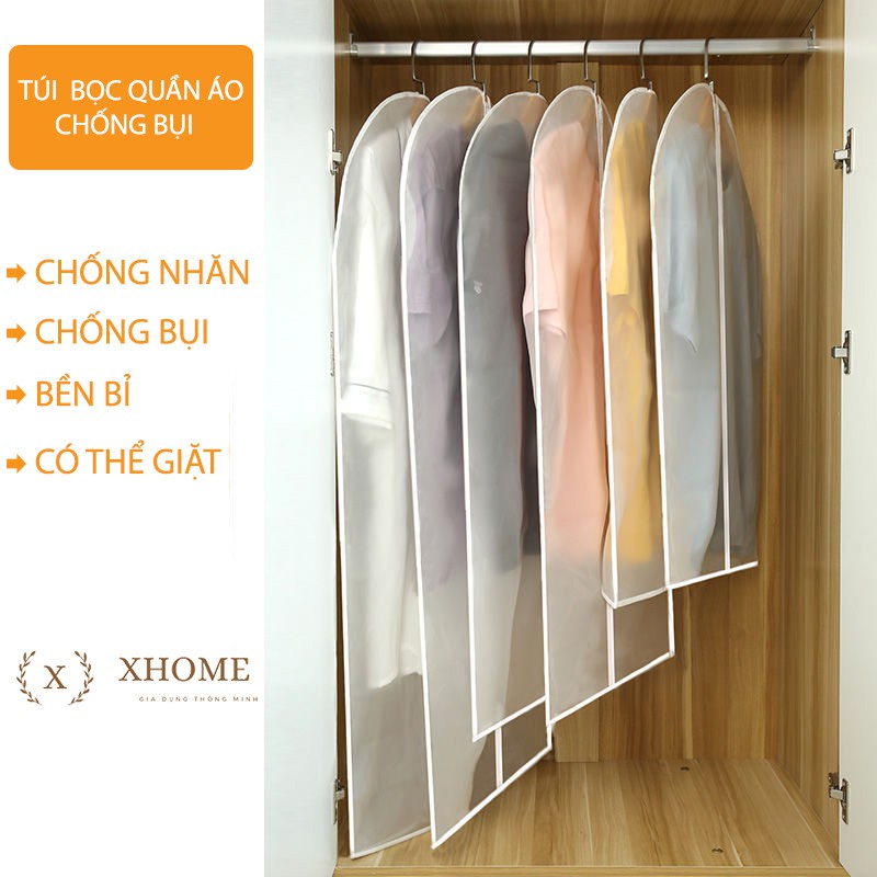 Túi bọc quần áo treo tủ chống bụi mốc có khóa kéo tiện dụng chống thấm đa năng[SHOP UY TÍN]