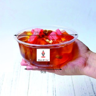 Bộ 10 tô nhựa trong có nắp [ Nhiều size]