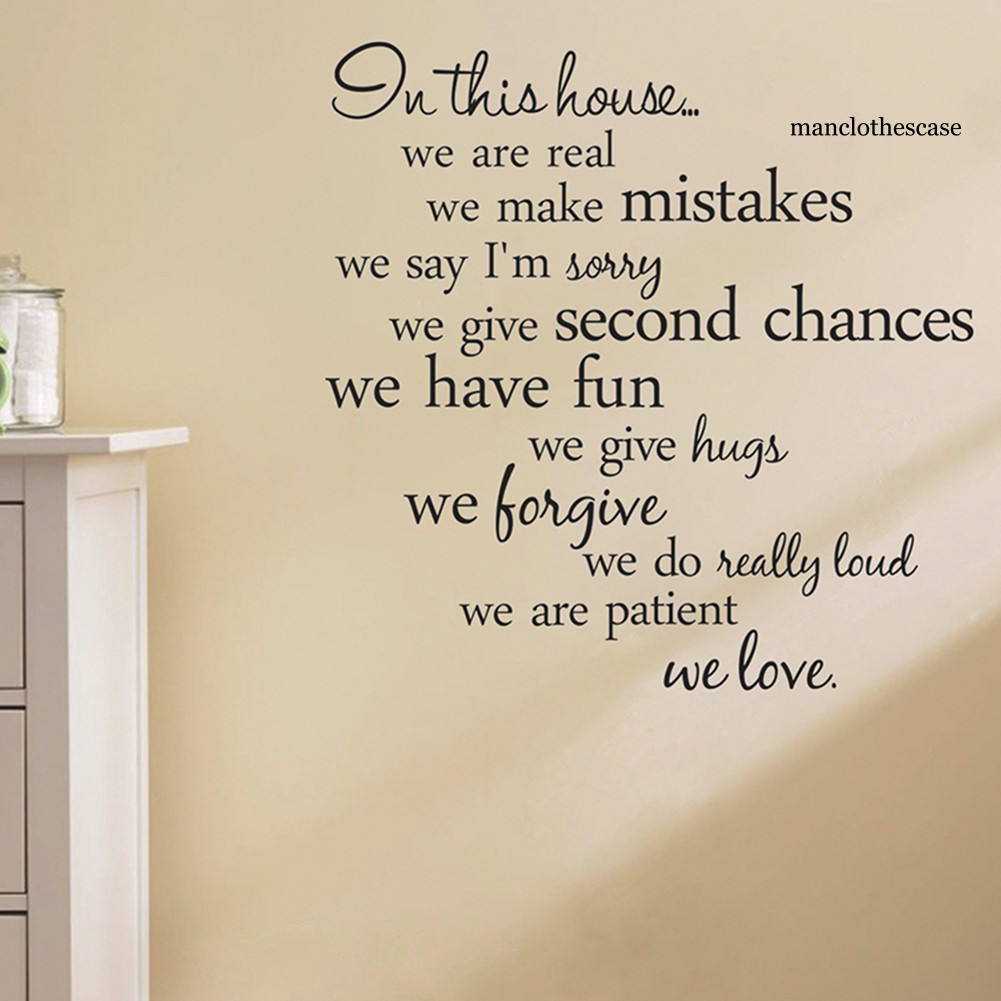 Miếng Dán Tường Trang Trí In Chữ In This House