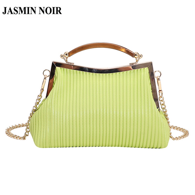 Túi Đeo JASMIN NOIR Chéo In Họa Tiết Kẻ Sọc Phối Dây Xích Thời Trang Trẻ Trung Cho Nữ