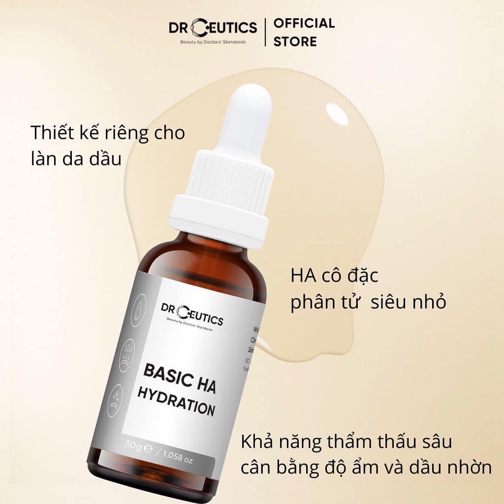 Serum DrCeutics Basic HA Hydration Cấp Ẩm Cho Da Dầu Mụn