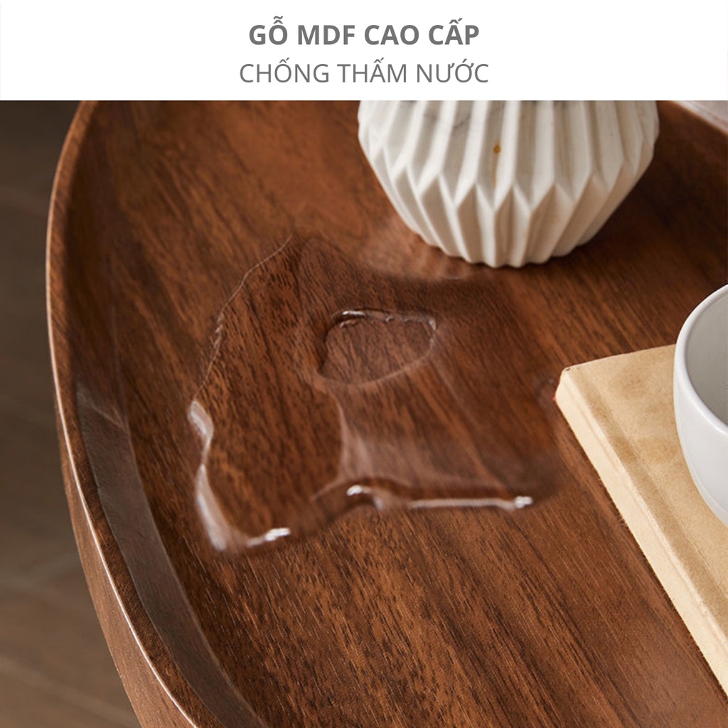 Bàn trà, Bàn Sofa chữ C phong cách Bắc Âu bằng gỗ MDF cao cấp kết hợp sắt hợp kim 2 màu sắc mang lại vẻ đẹp sang trọng