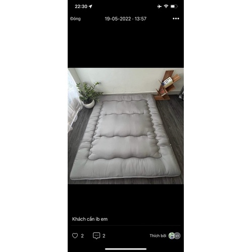 Nệm Topper, đệm bông trải sàn xuất Nhật, Đệm topper bông gòn xuất Nhật cao cấp , đủ kích thước