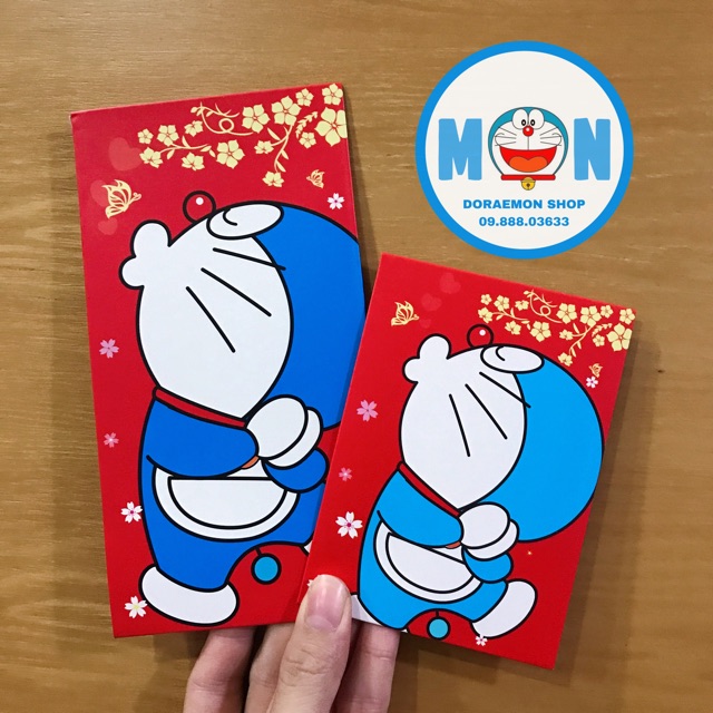 Bộ 10 Bao Lì Xì Chu Mỏ Doremon Doraemon