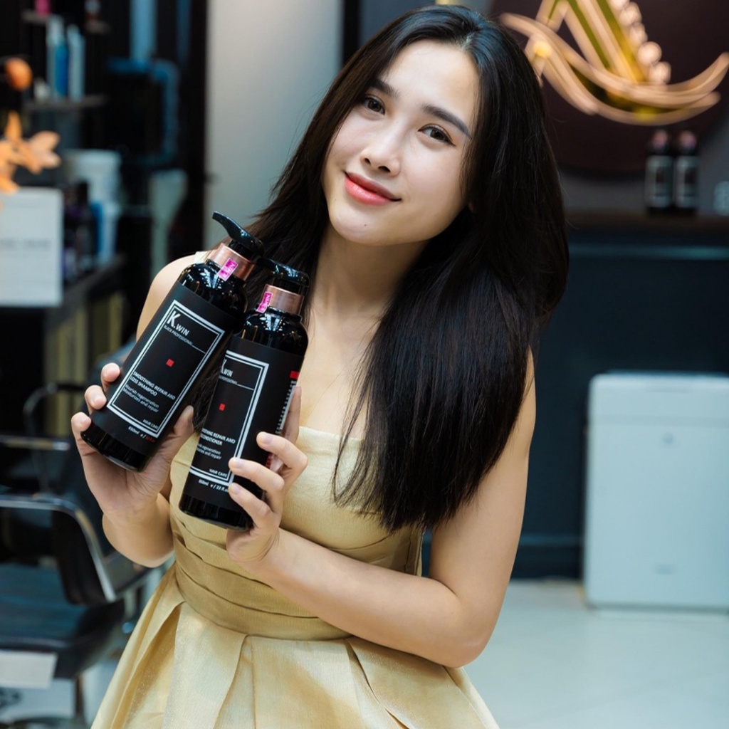 Dầu gội cặp Kwin dầu gội xả cặp hương nước hoa siêu mềm mượt Luxury Smoothing Repair and Loss 1000ml