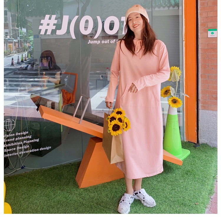 SUXI Áo Hoodie Thể Thao Tay Dài Dáng Rộng Màu Sắc Đơn Giản Thời Trang Xuân Thu Cho Nữ