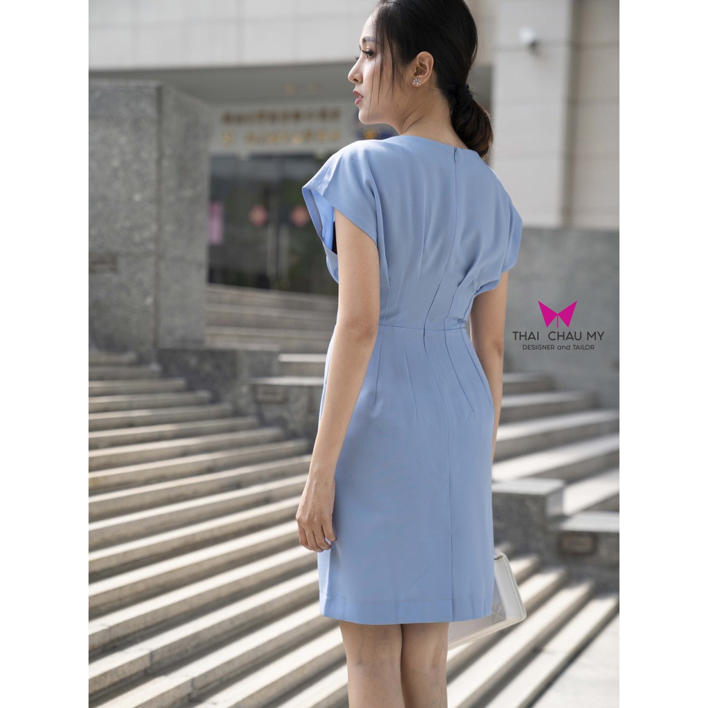 ĐẦM TAY LIỀN CHÍT BEN EO TÔN DÁNG váy mini áo sơmi công sở đồng phục đầm đen dạo phố dự tiệc thời trang thiết kế Chau My | BigBuy360 - bigbuy360.vn