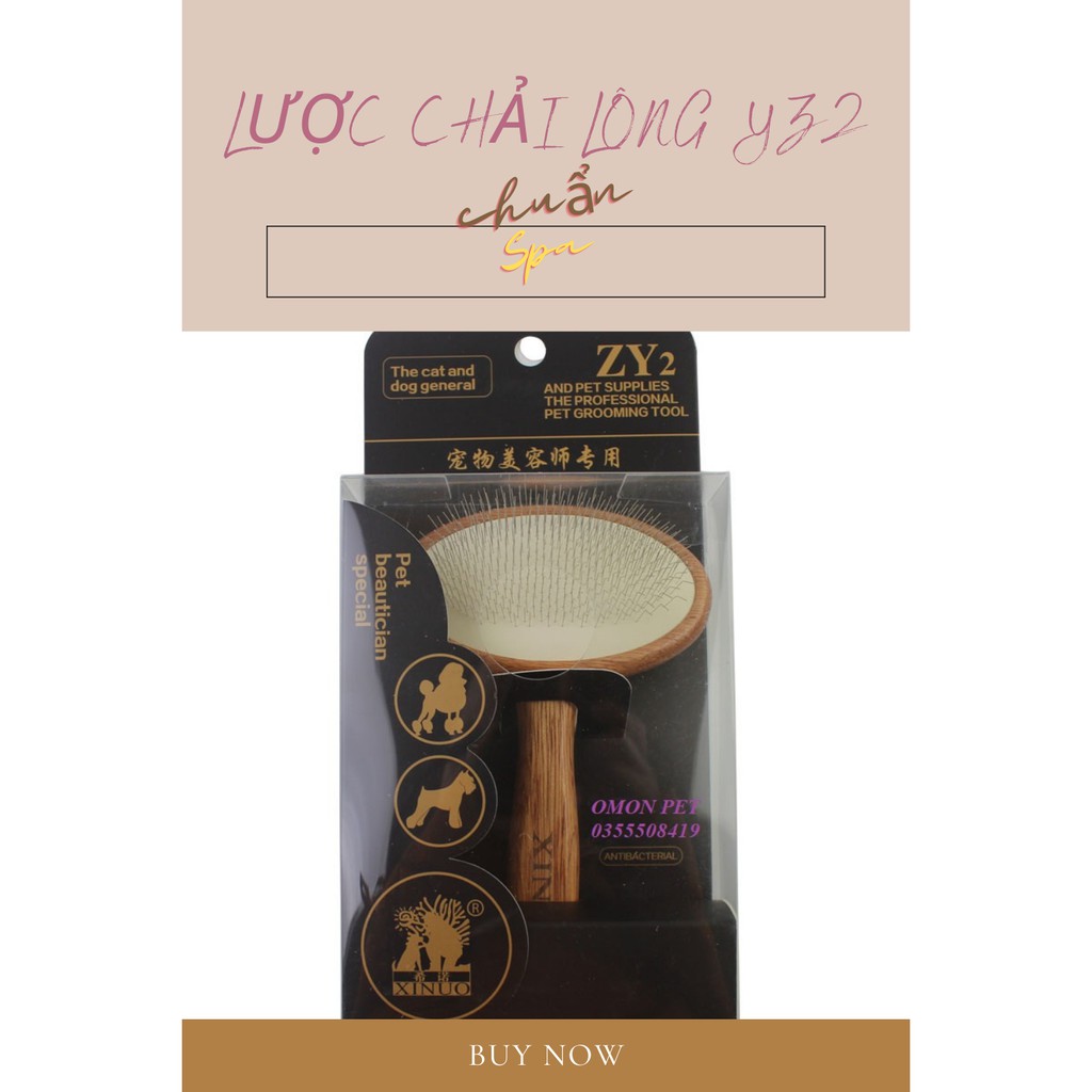 Lược Gỗ Chải Lông Chó Mèo Chuẩn Spa