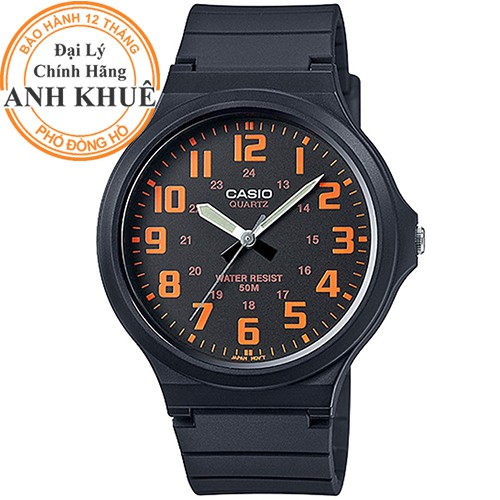 Đồng hồ nam dây nhựa Casio chính hãng Anh Khuê MW-240-4BVDF