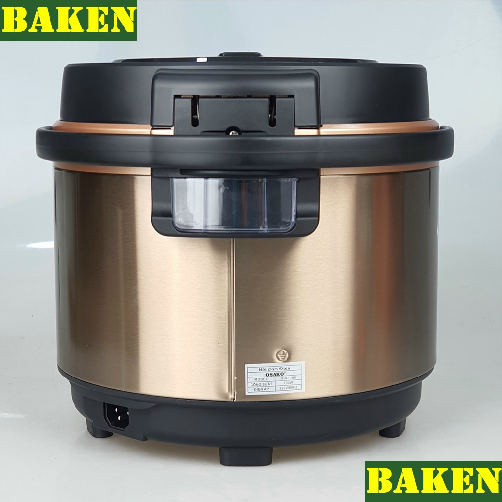 Nồi Cơm Điện 1.8L OSAKO OCD-180 – Nồi Cơm Nắp Gài Lòng Dày 5 Lớp – BAKEN