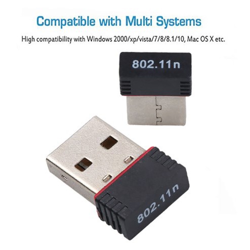 Đầu thu Wifi USB 2.0 tốc độ cao tích hợp WIFI 802.11 B 8188bk