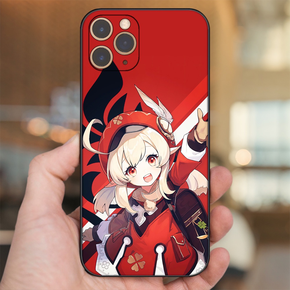 Ốp lưng iPhone 11 Pro dẻo đen cạnh vuông in hình Klee Genshin Impact
