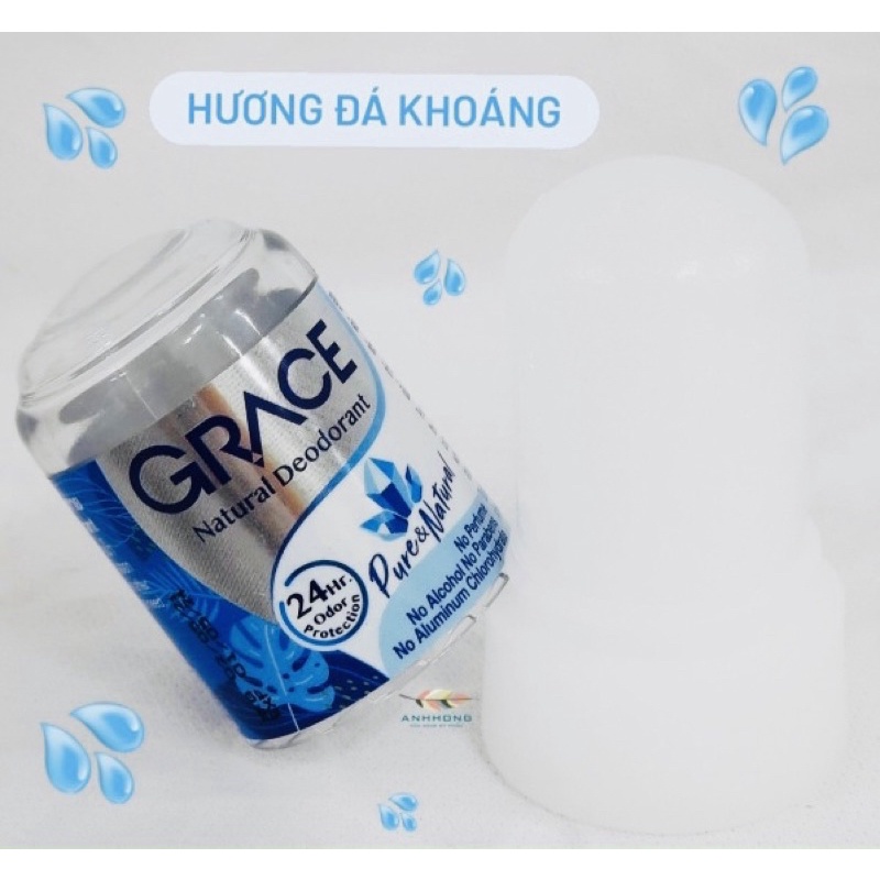 Lăn khử mùi đá khoáng Grace thái lan 70gam