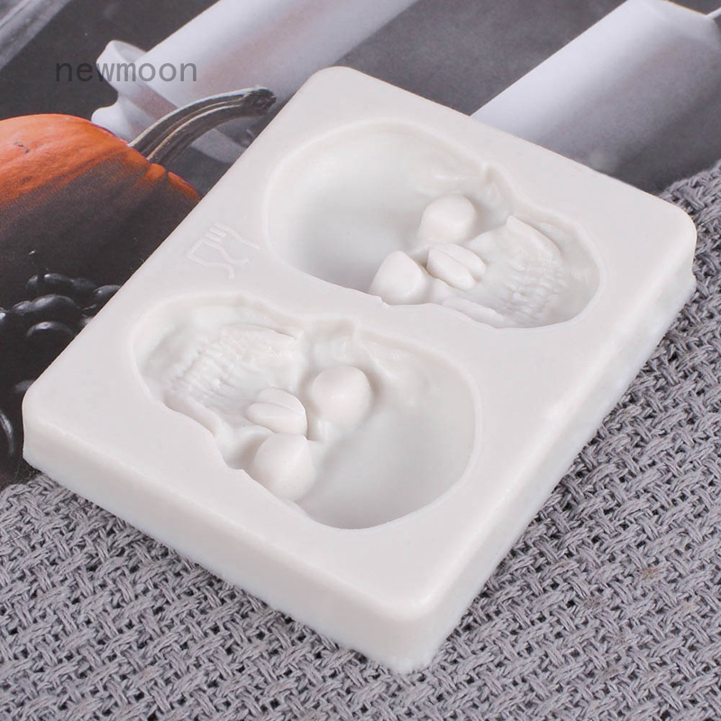 HANDMADE Khuôn Silicon Làm Sô Cô La Hình Đầu Lâu Độc Đáo