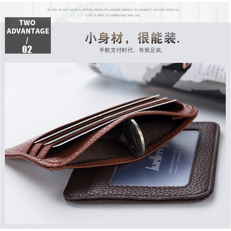 Ví Ngắn Baellerry Đựng Thẻ Thời Trang Cho Nữ