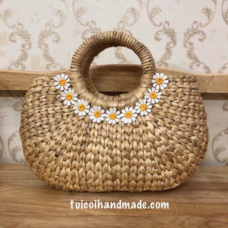 Túi cói đi biển, túi cói handmade, giỏ lục bình trang trí nhiều mẫu đẹp