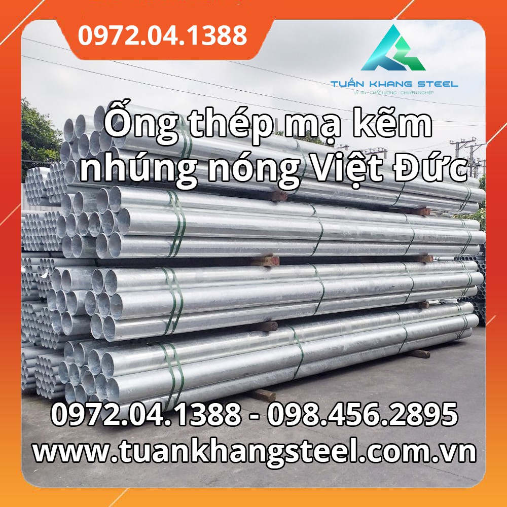 Ống thép mạ kẽm Việt Đức 50 cm 1 cây