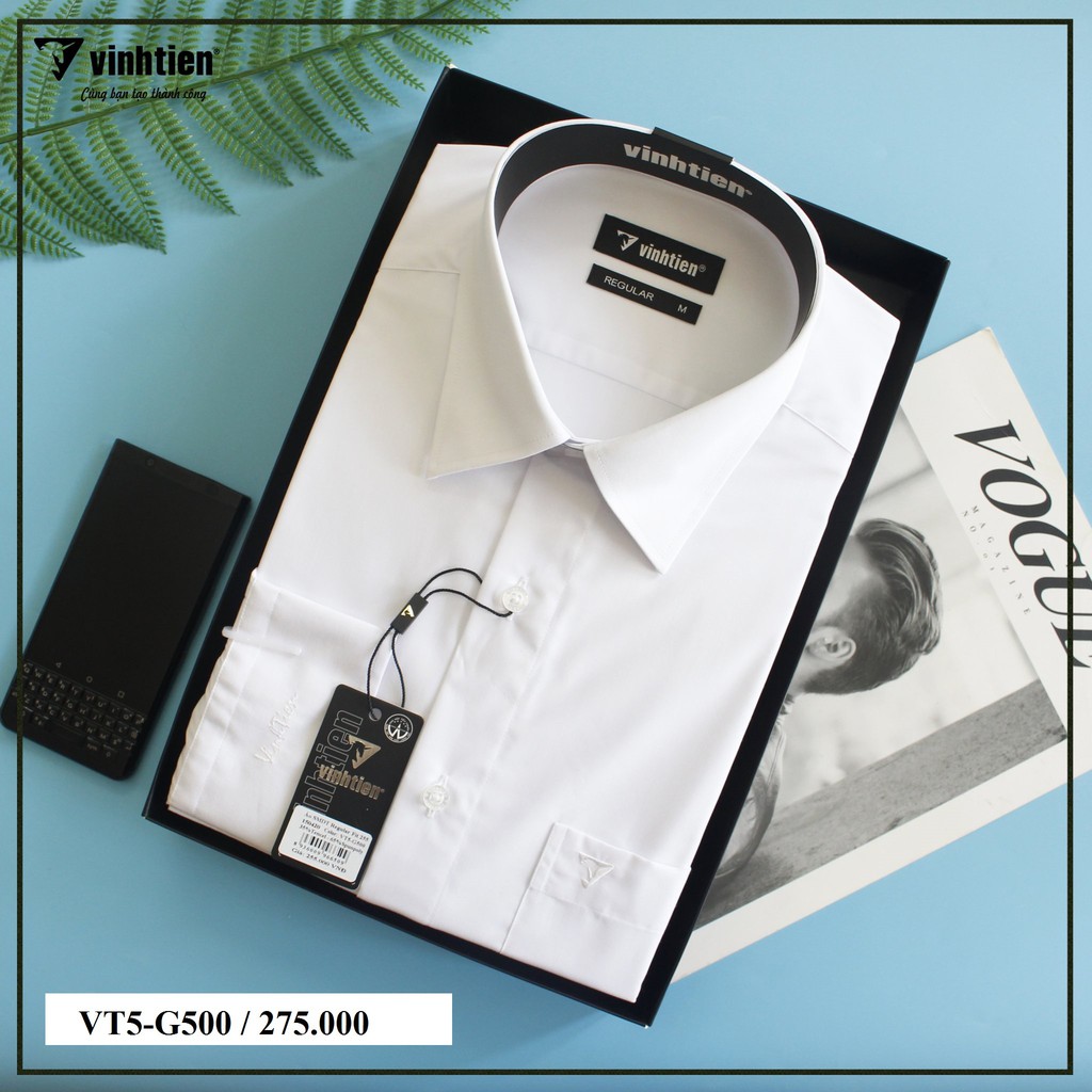 Áo Sơ Mi Dài Tay Trắng Classic Vĩnh Tiến 275 | BigBuy360 - bigbuy360.vn