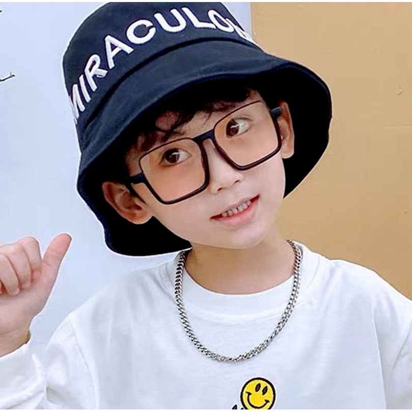 (KIQI-FASHION) COD Kính Mát Chống Tia UV400 Gọng Kim Loại Dáng Vuông Dễ Thương Thời Trang Mùa Hè Cho Trẻ Em