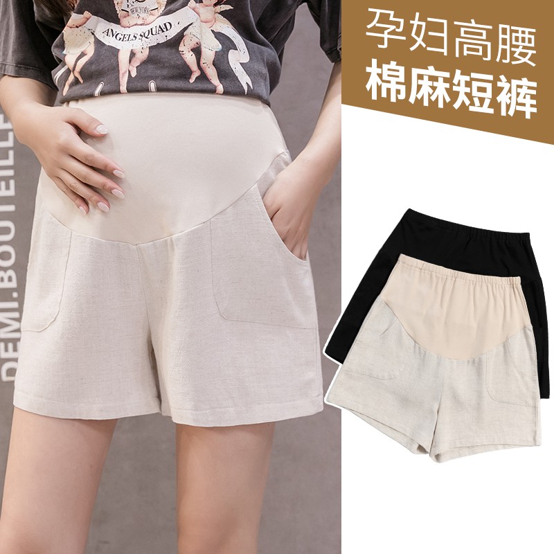 Quần Legging Ngắn Chất Liệu Cotton Mỏng Thời Trang Dành Cho Bà Bầu