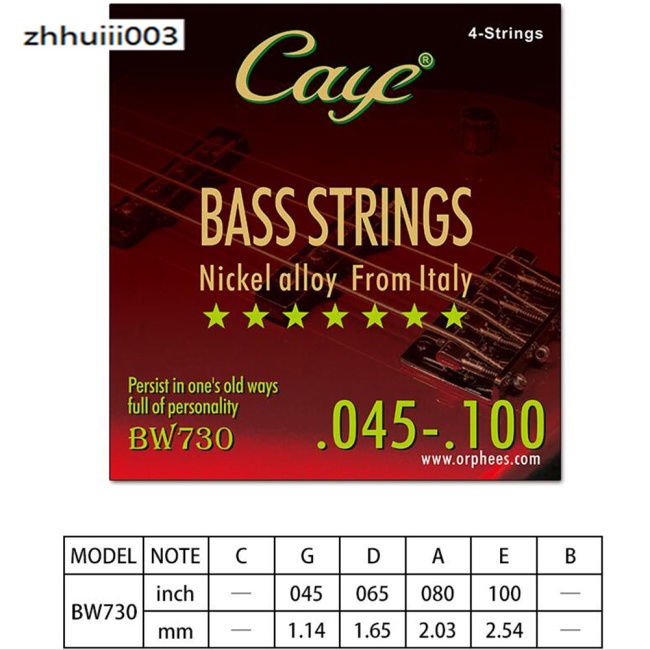 CAYE BW Series Bass Strings 4/5/6 Hex Steel Bass String Phụ kiện thay thế nhạc cụ
