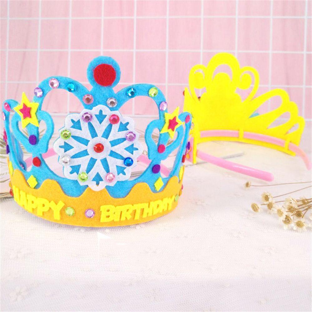 YOLA Vương Miện Đồ Chơi Đính Kim Sa Hình Hoa Ngôi Sao Nghệ Thuật Sáng Tạo DIY