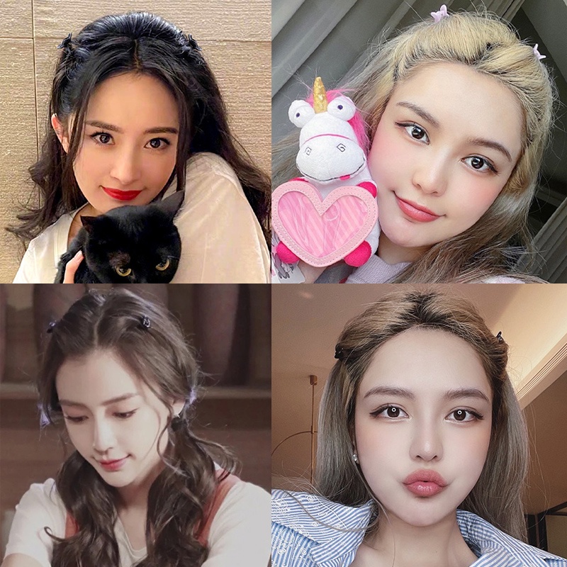 Set 10 Kẹp Tóc Nhựa Mini Màu Trơn Thời Trang Cho Nữ