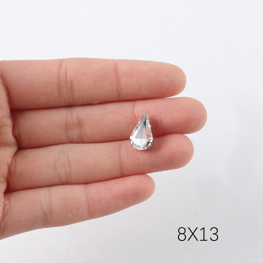 Hạt Đá Pha Lê Giả Kim Cương 4 Lỗ May Vá Thủ Công