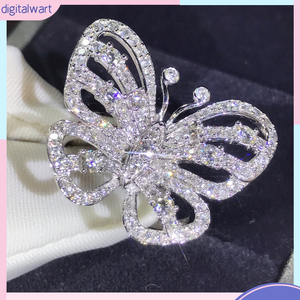 Nhẫn hình bướm đính đá thời trang sang trọng cho nữ