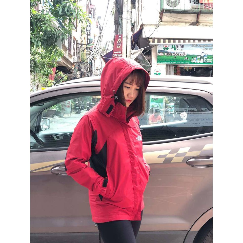 Áo gió The-North-Face 2 Lớp giá rẻ‎ màu đỏ