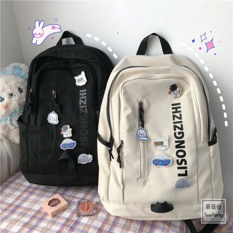 Ba Lô Đi Học / Du Lịch Sức Chứa Lớn Phong Cách Harajuku Hồng Kông Cổ Điển Cho Nam Và Nữ