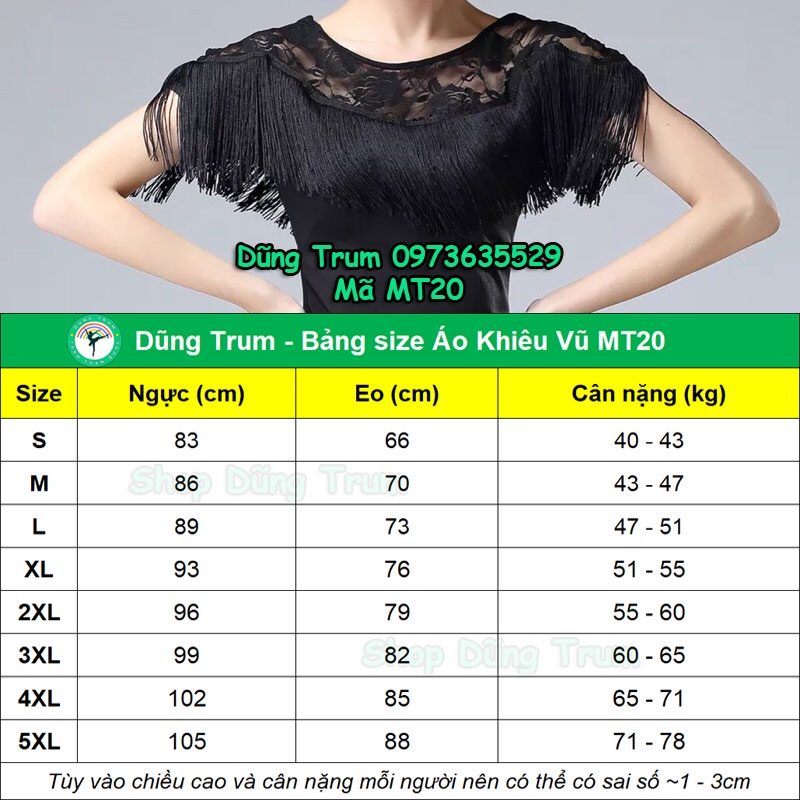 Áo Khiêu Vũ Tua Rua Nhảy Latin DanceSport Cực Đẹp