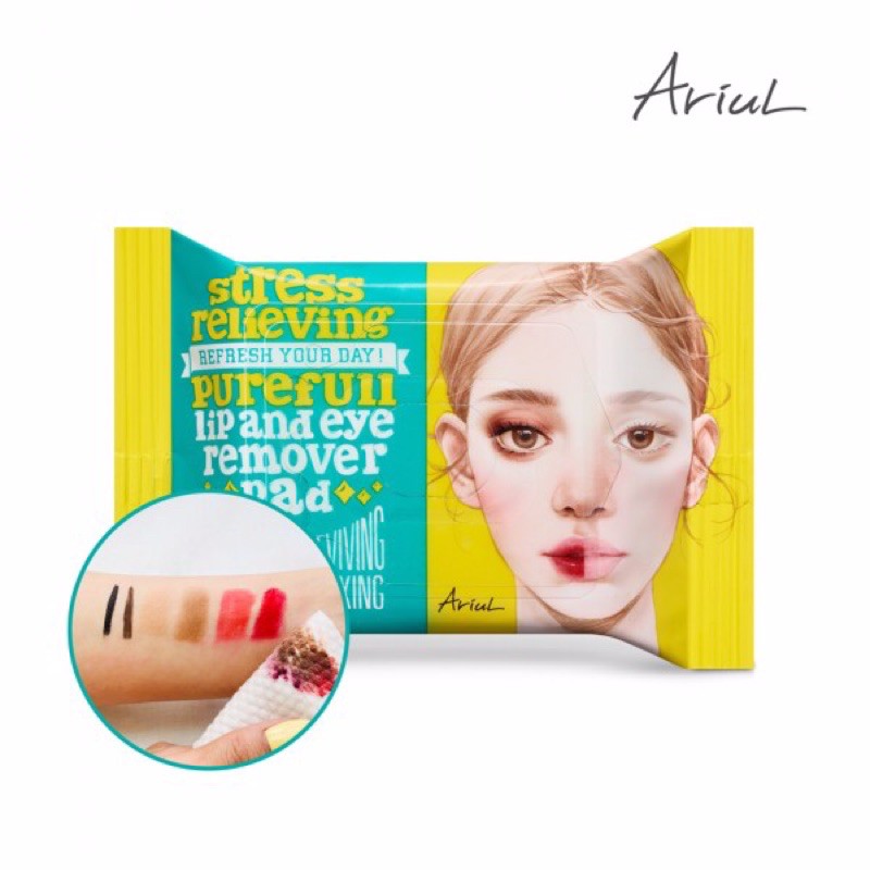 Khăn Giấy Tẩy Trang Mắt Và Môi Ariul Smooth & Pure Lip & Eye Remover Pads 30 Miếng