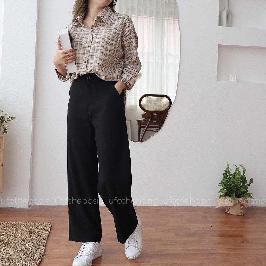 Quần ống rộng dáng suông dài – Straight Trousers – ufo.thebasic | BigBuy360 - bigbuy360.vn