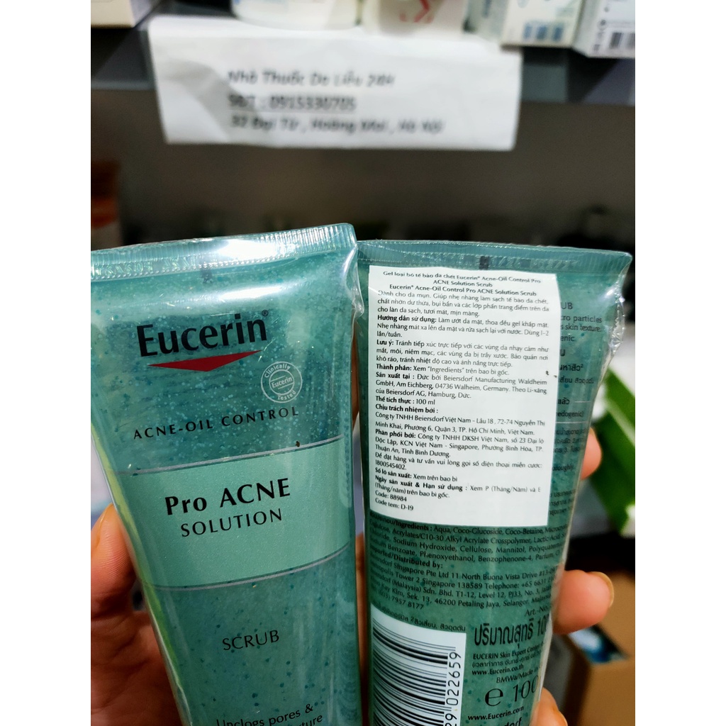 Gel Tẩy Tế Bào Chết Cho Da Mụn EUCERIN Pro Ace Solution Scrub 100ml