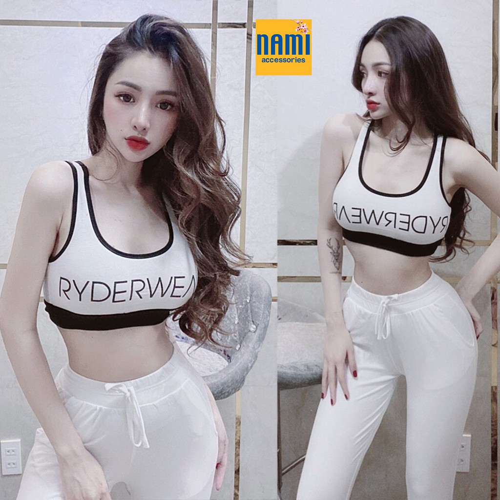 SET ÁO BA LỖ CHỮ VIỀN MÀU KÈM QUẦN DÀI THỂ THAO NĂNG ĐỘNG - QANU126