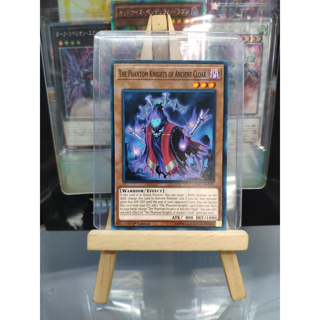 [ Dưa Hấu Yugioh ] Lá bài thẻ bài The Phantom Knights of Ancient Cloak - Tặng bọc bài nhựa bảo quản
