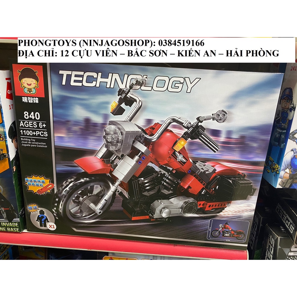 Lắp ráp xếp hình Lego Technic 840 : Xe mô tô phân khối lớn 1100 mảnh
