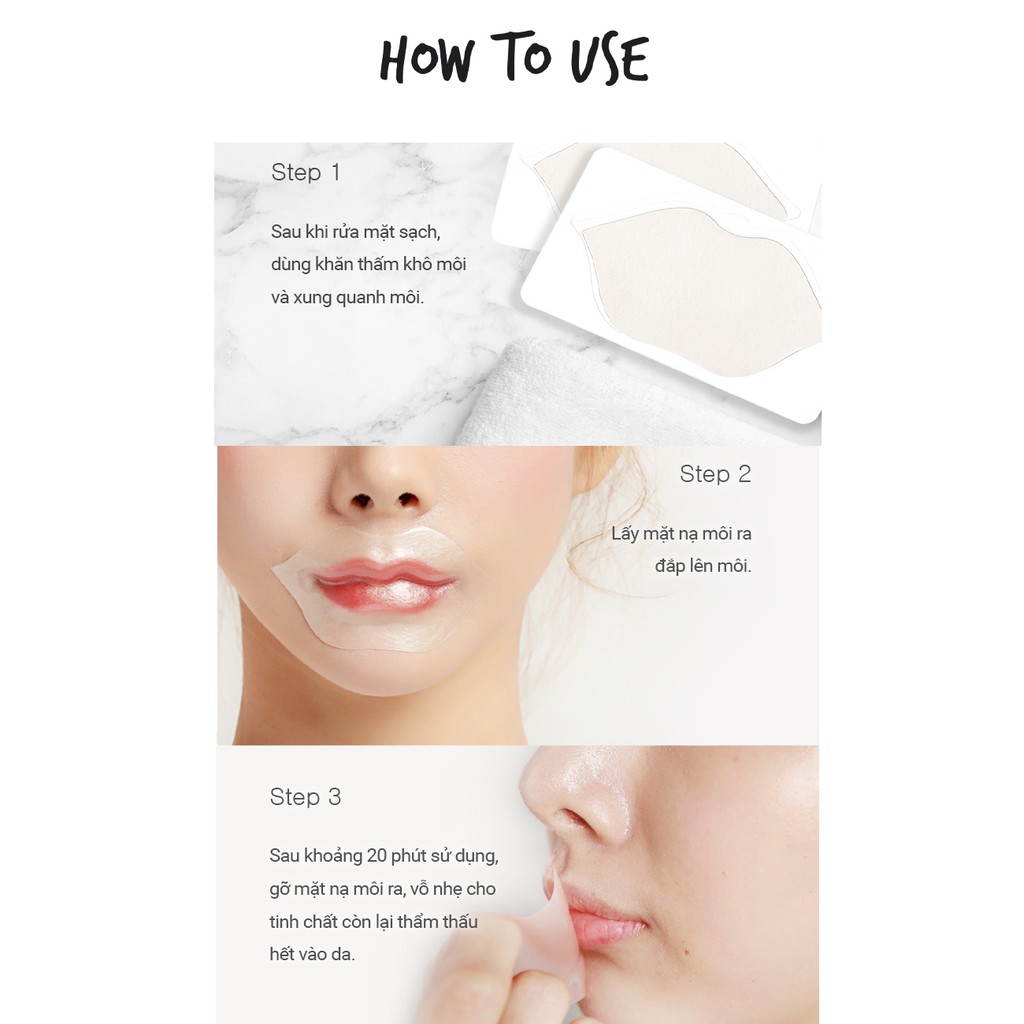 Mặt Nạ Môi Chiết Xuất Ngọc Trai KOCOSTAR PEARL LIP MASK (gói 1 miếng)_Mỹ phẩm Hàn Quốc chính hãng