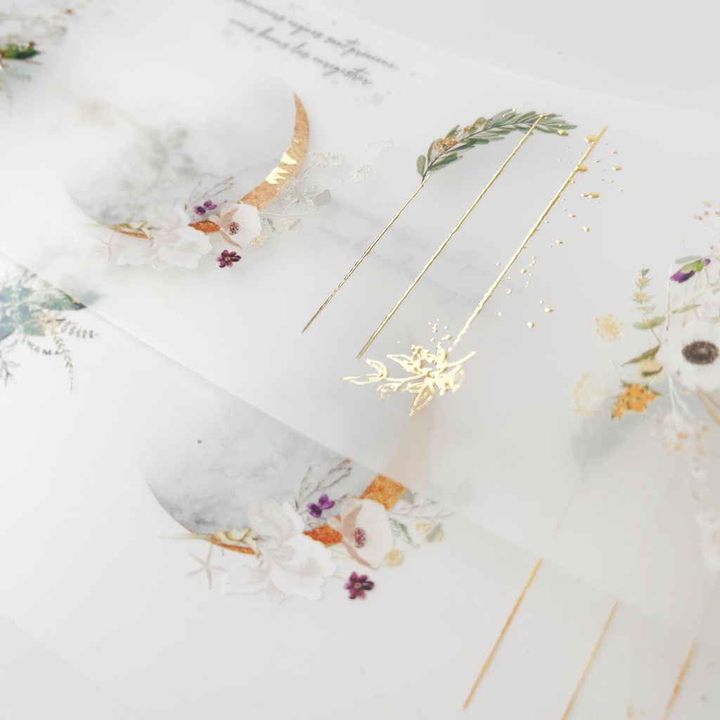 Chiết lẻ chu kỳ 165cm cuộn Floral Moon by Journal Pages