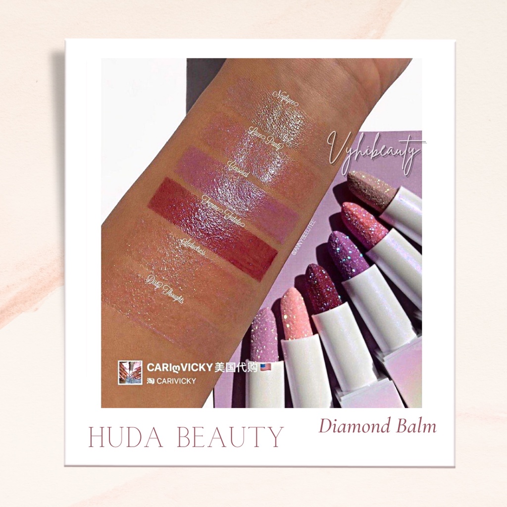 Son dưỡng Huda Diamond Balm dát nhũ siêu lấp lánh