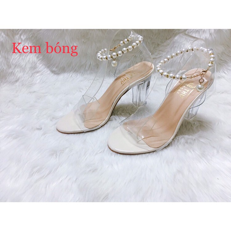 [Mã FASHIONG10 giảm 10k đơn 50k] Giày cao gót 7 phân quai trong chuỗi - CG 0192 | BigBuy360 - bigbuy360.vn