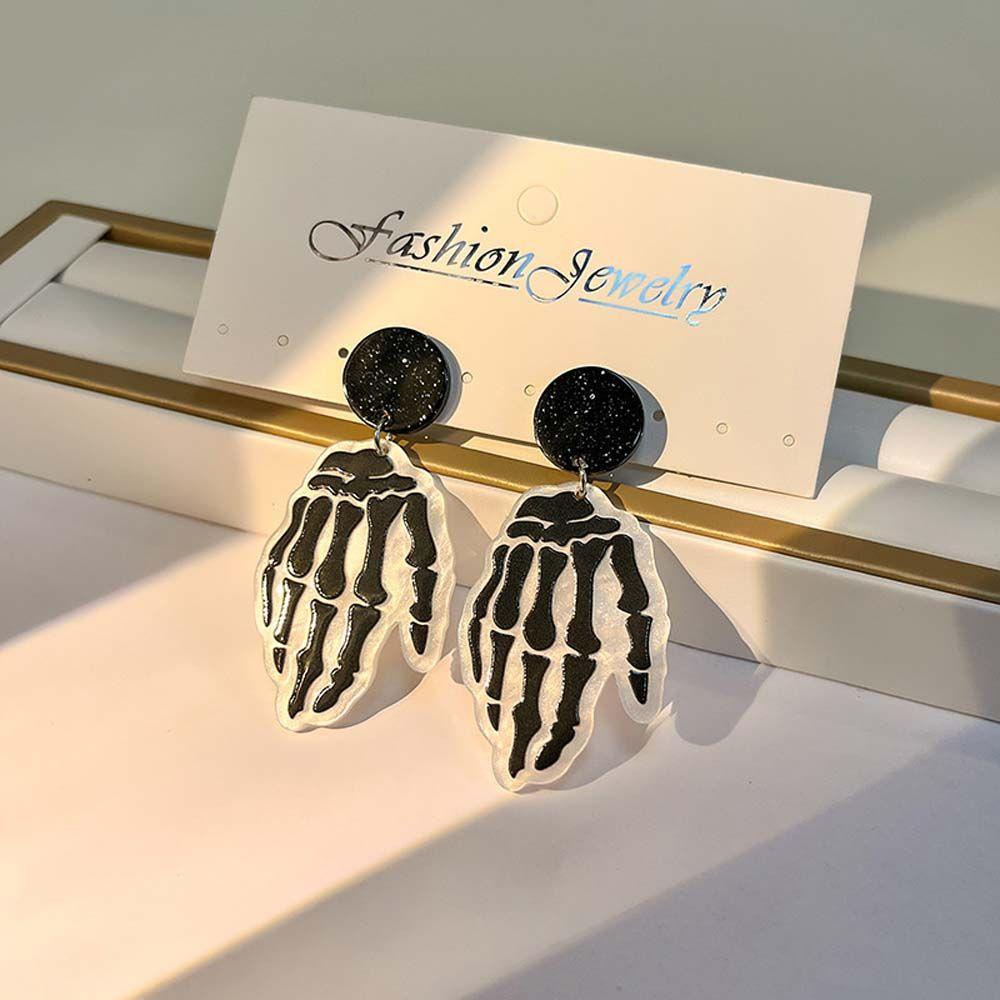 Bông Tai Dạng Móc Hình Bộ Xương Bí Ngô / Mũ Halloween Độc Đáo